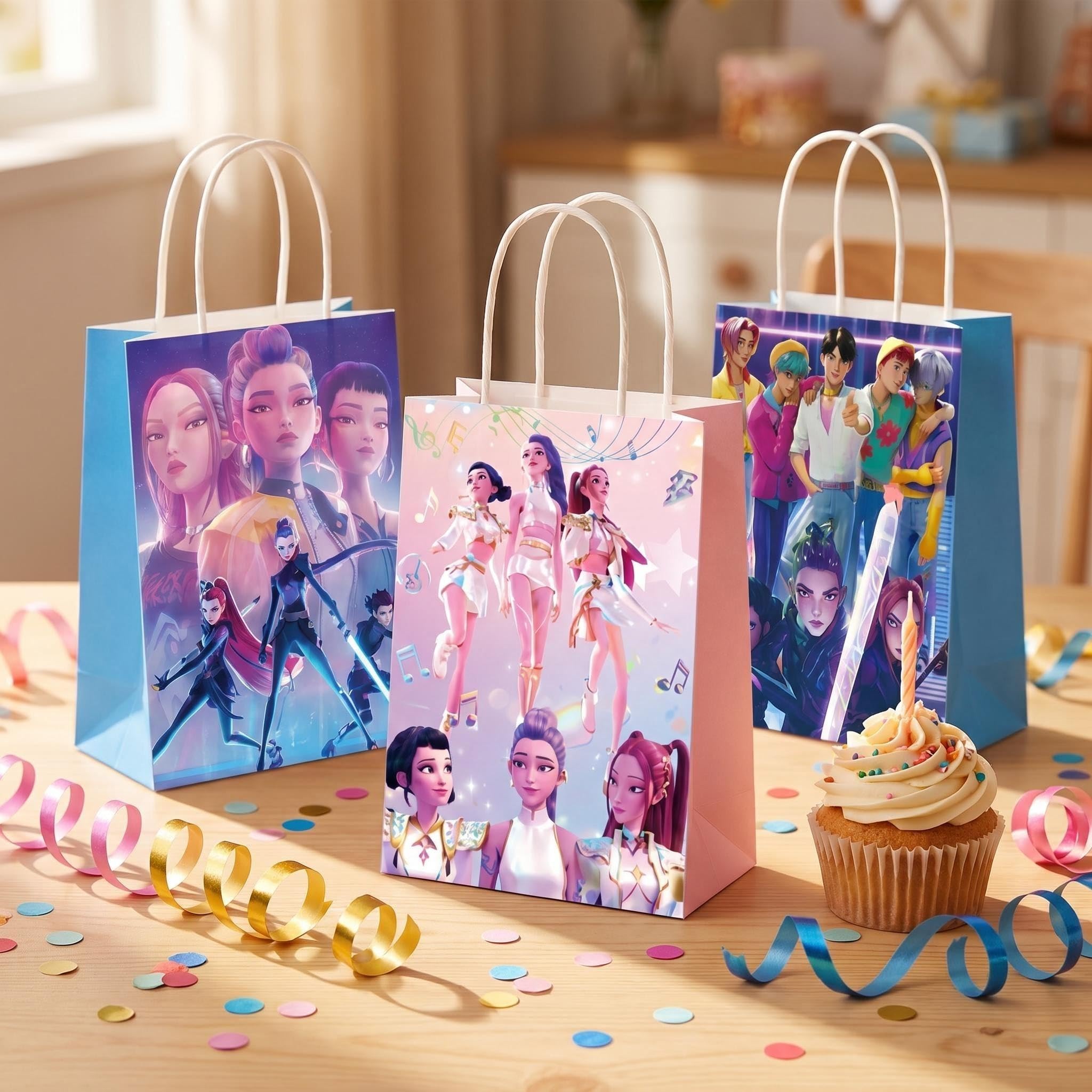 Gift bags with handles ideal for party favors and storage