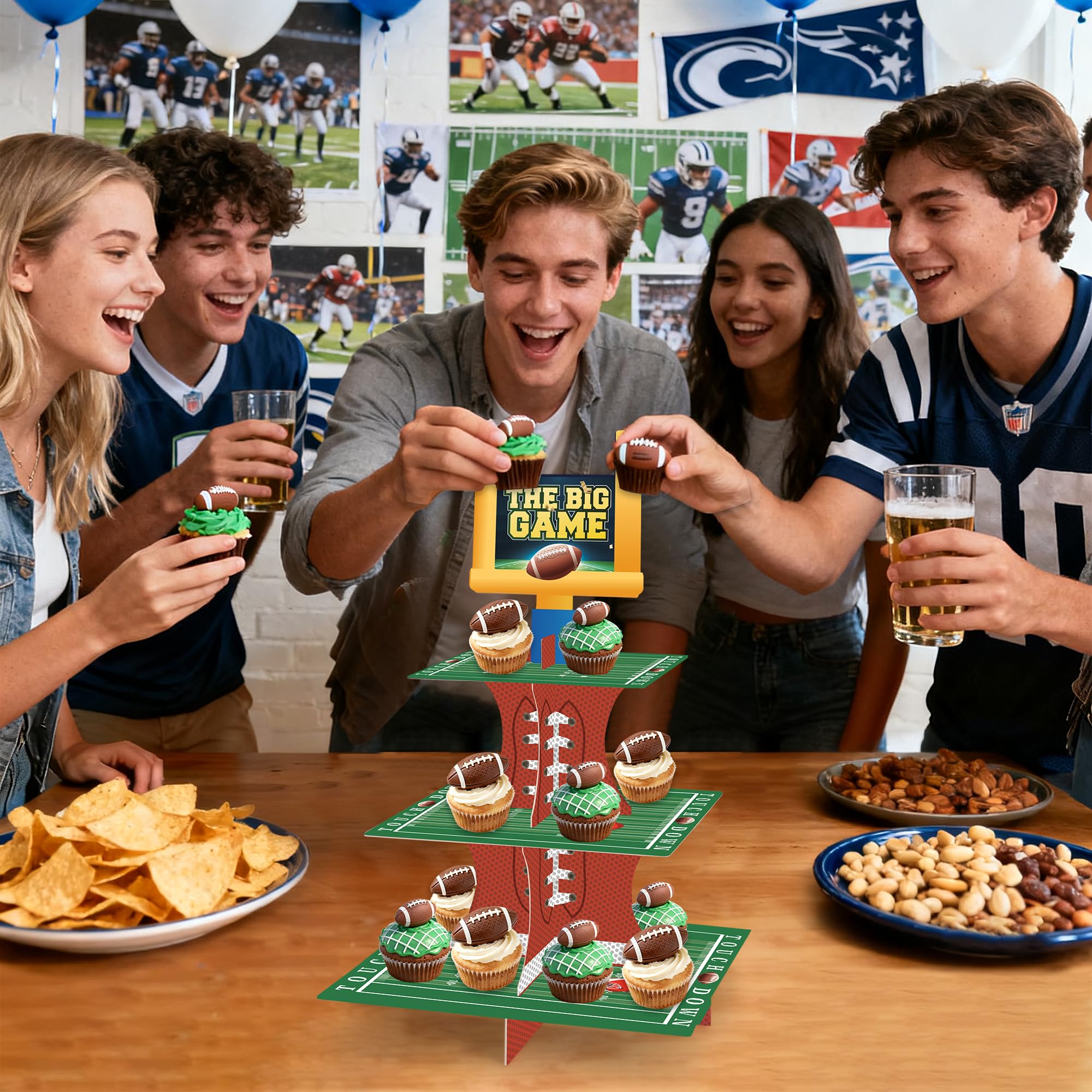 Football tailgate decor centerpiece