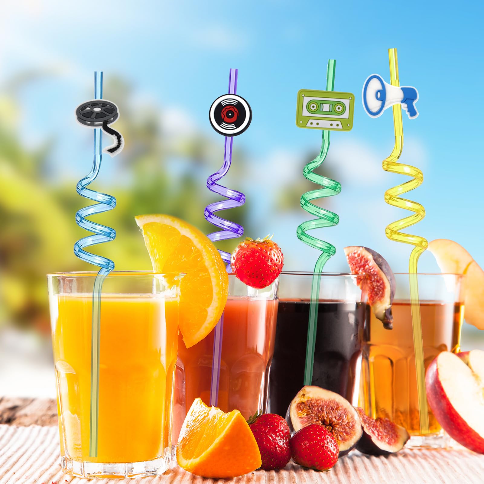 High quality plastic movie night party straw for celebrations