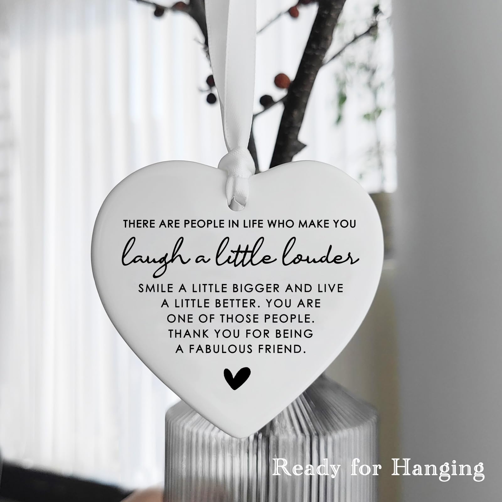 Gift boxed heart plaque packaging for bestie