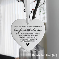 Gift boxed heart plaque packaging for bestie