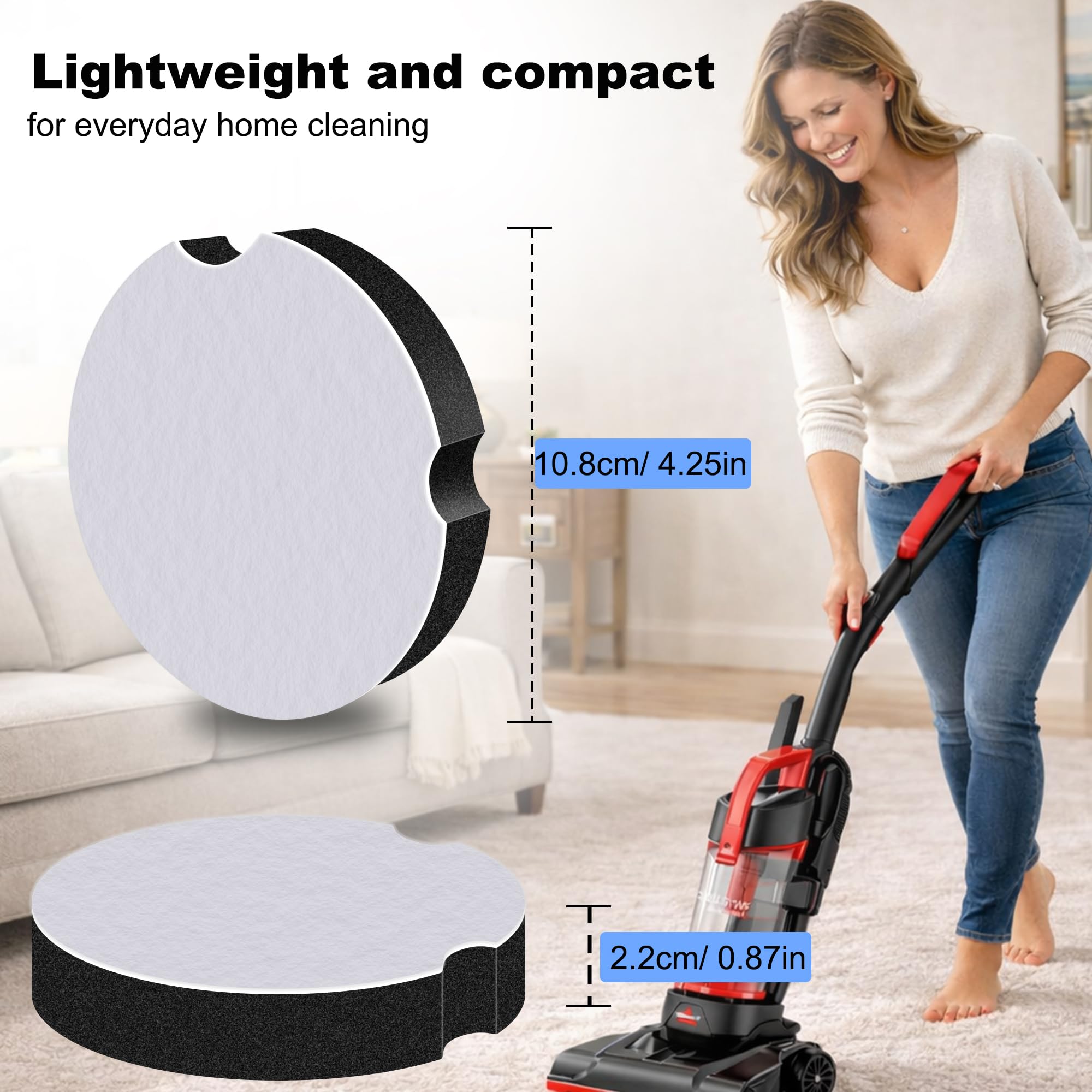 Bissell vacuum filter compatible with 1520 series compact models