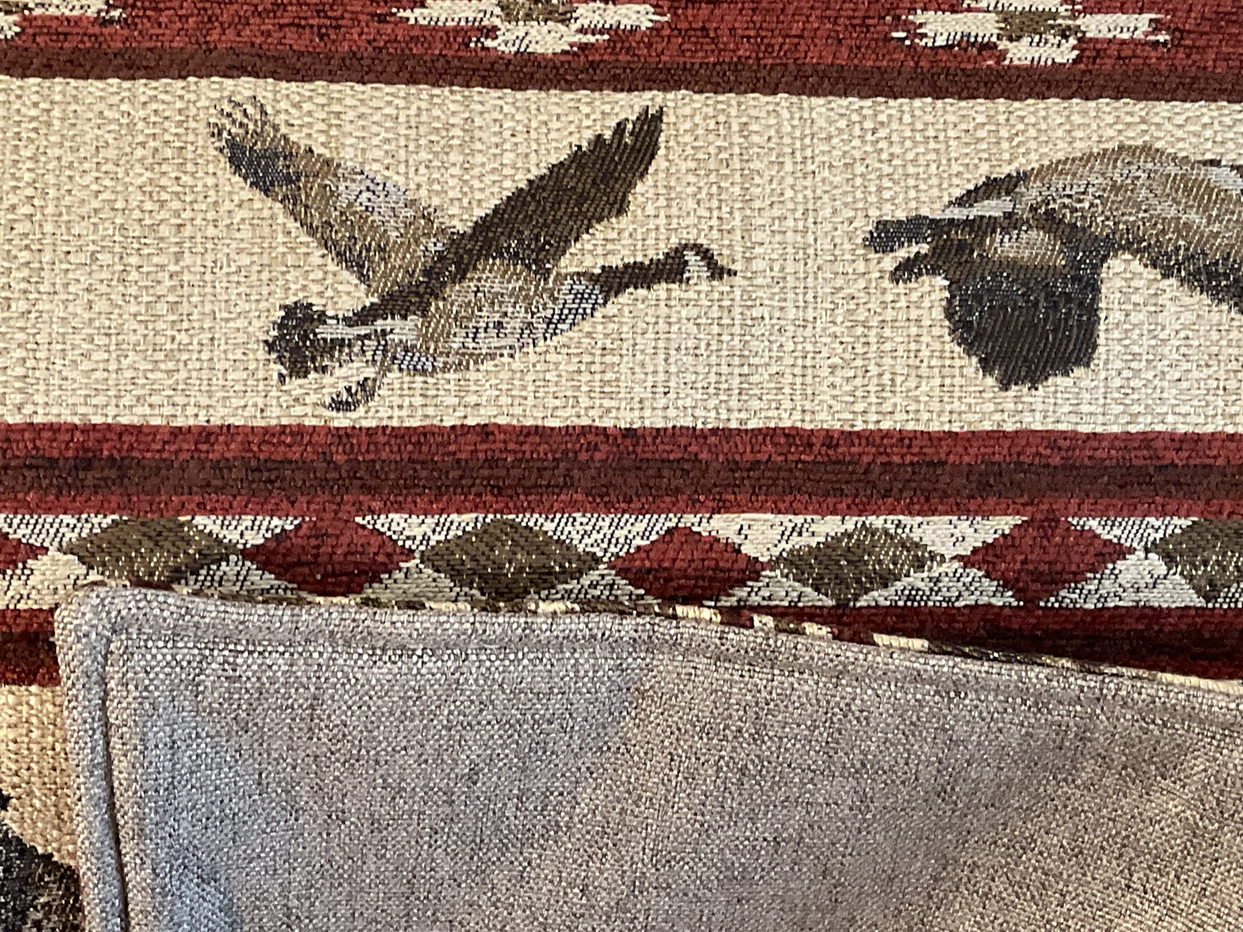 Headrest cover size 17x27 on a sofa
