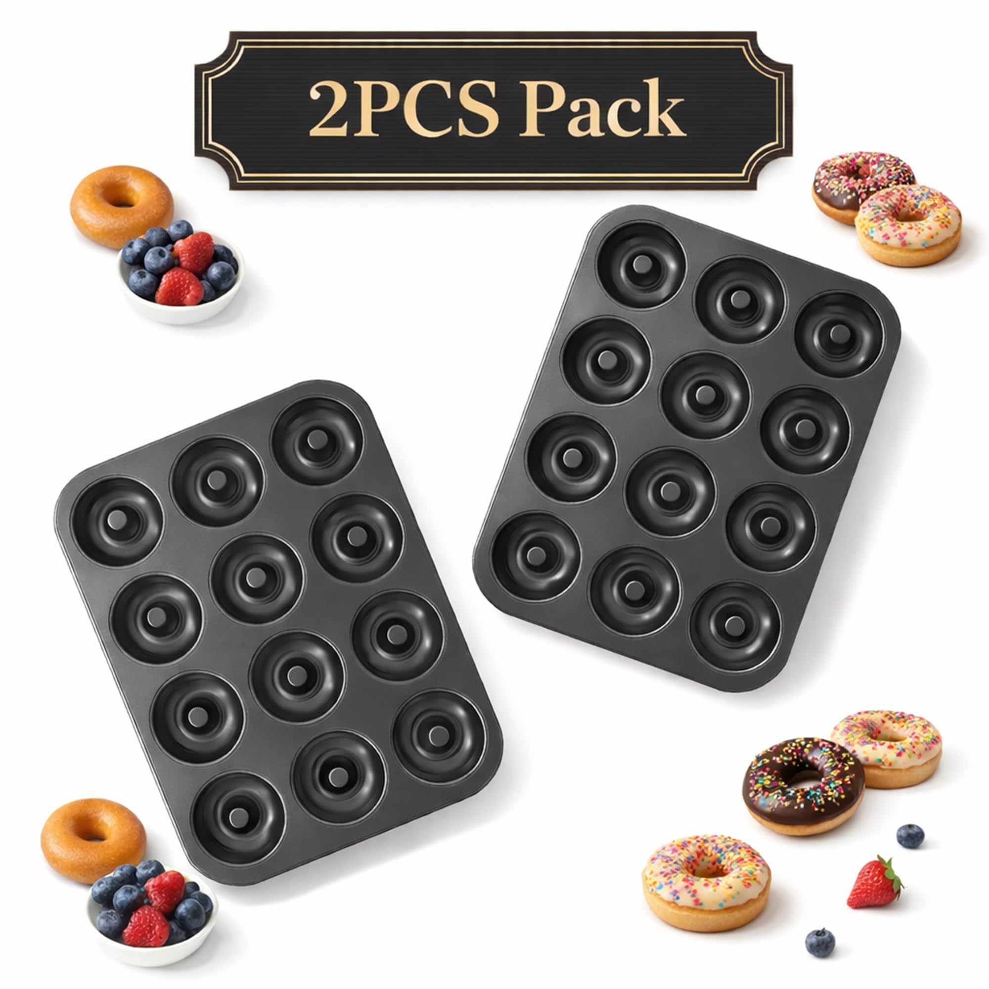 Durable carbon steel Biubumtu donut pans for home baking