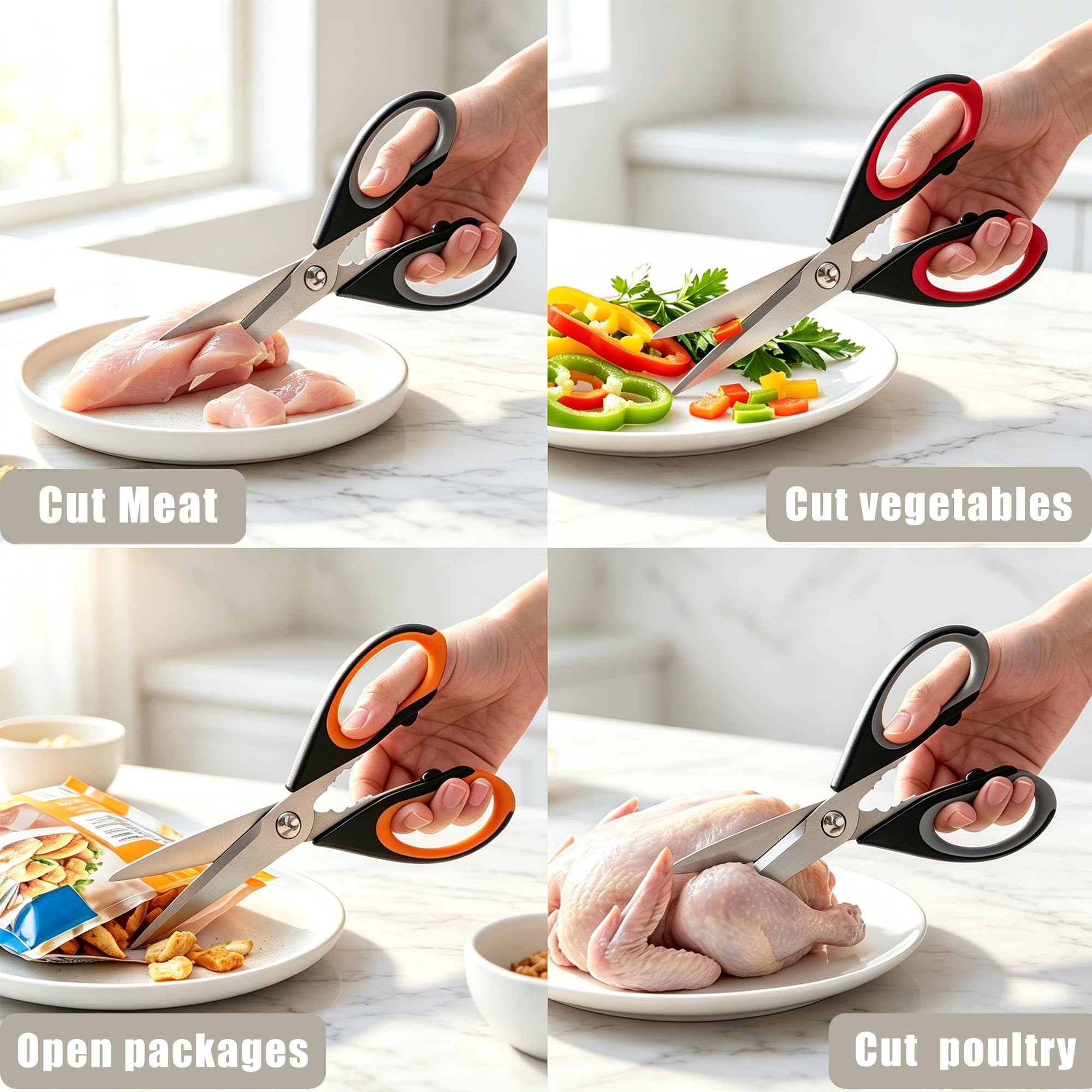 BJDDM Kitchen Scissors black orange color option