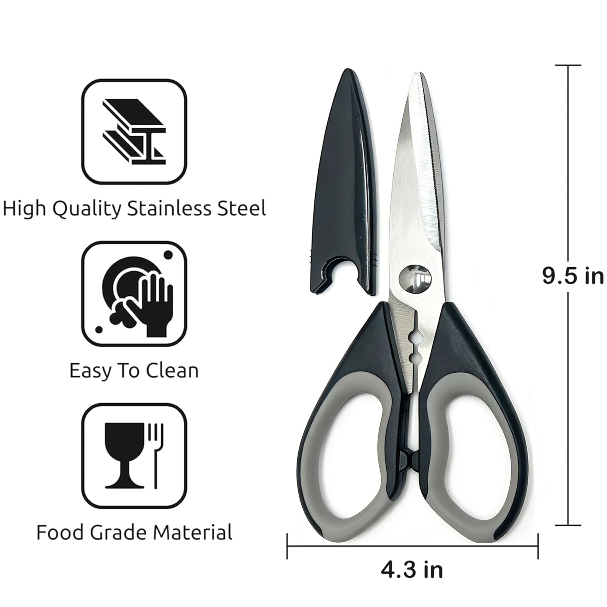 BJDDM Kitchen Scissors black red color option