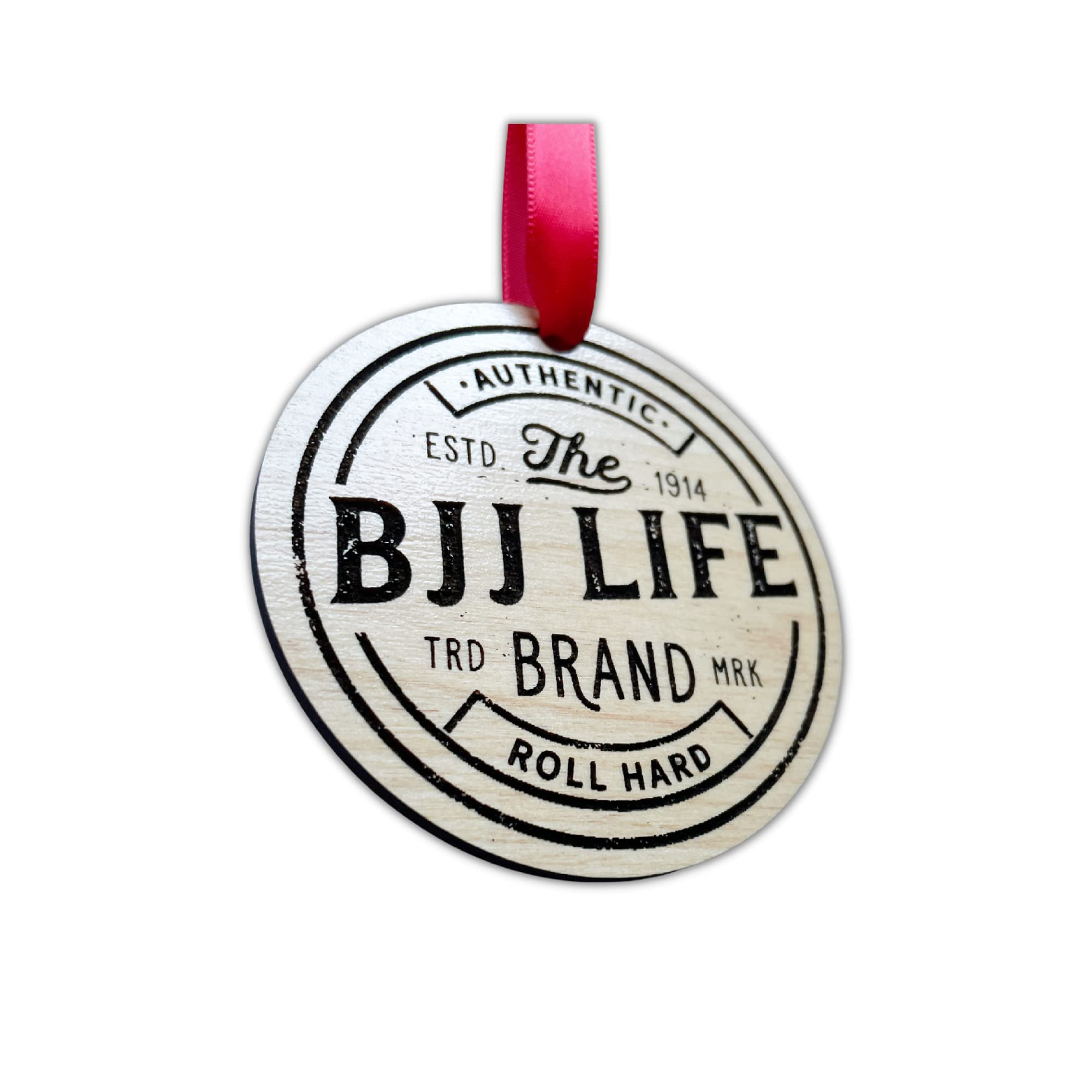 3 inch round 1/8 inch thick ornament by BJJ Life