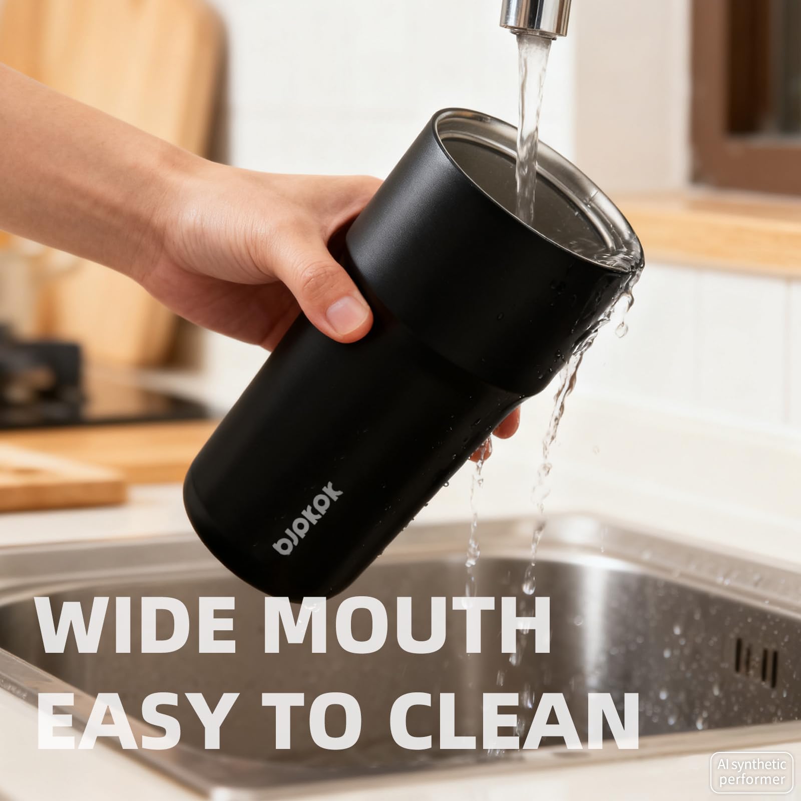Double-wall vacuum insulation keeps drinks cold hot