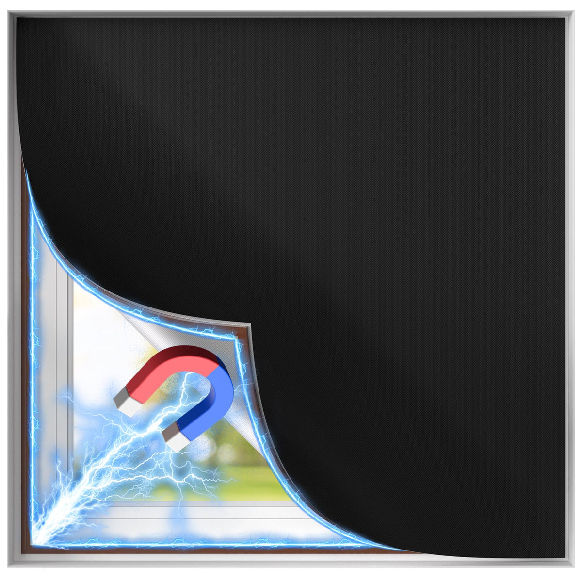 BKSAI Black Out Curtains full-frame magnetic blackout for bedroom