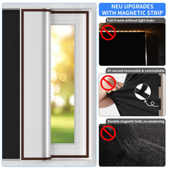 Full-frame magnetic blackout shades used on window frame by BKSAI