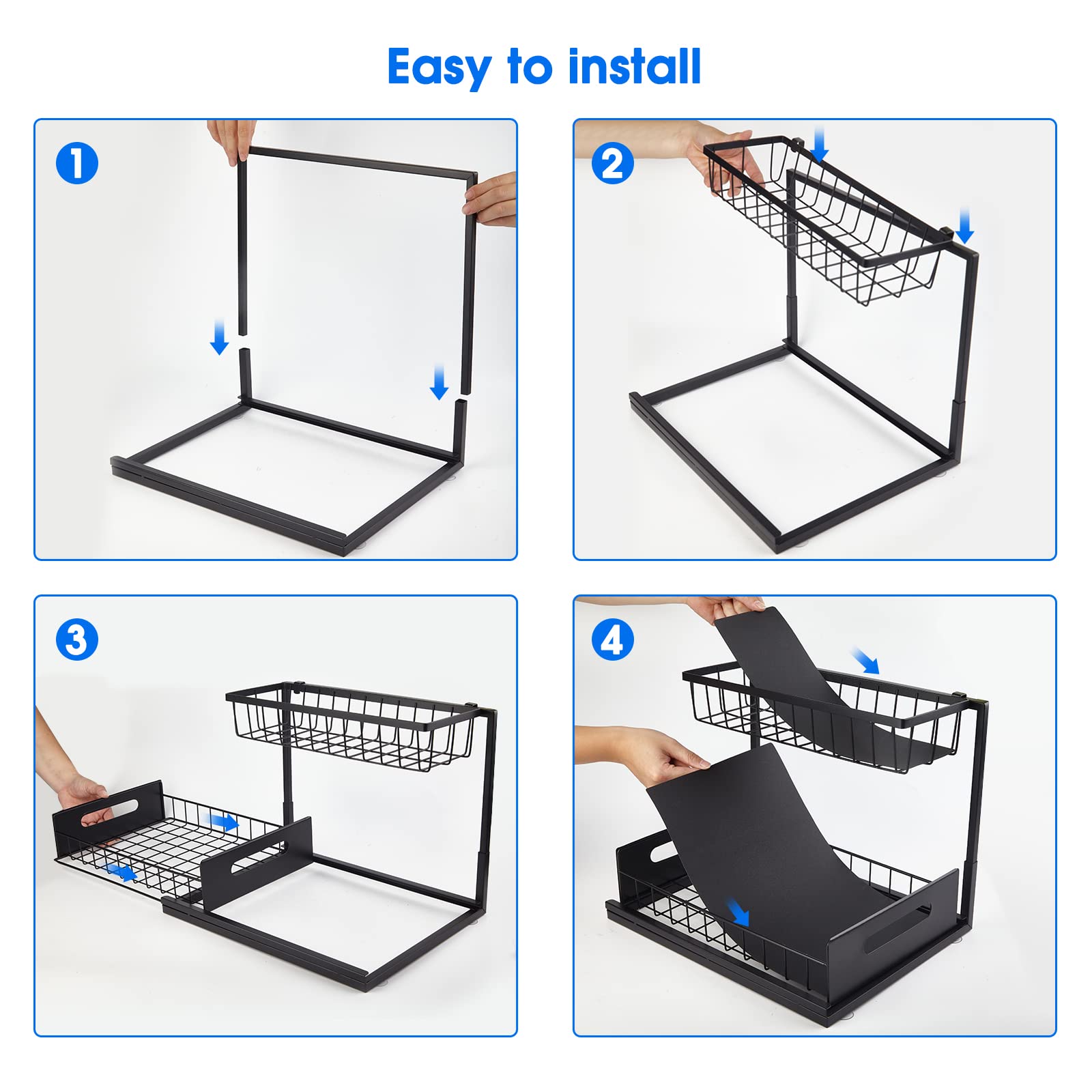 Versatile storage for kitchen bathroom and laundry
