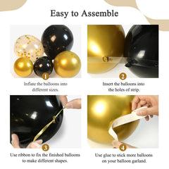 Black 12inch balloons for garland arch