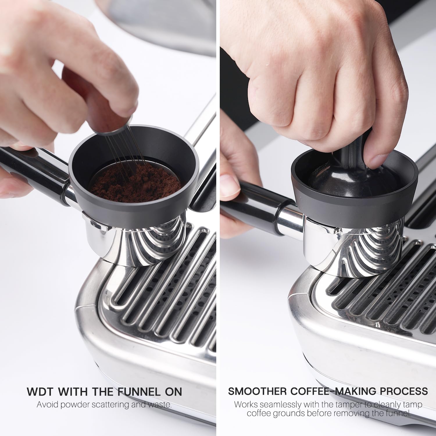 20mm tall tapered sides reduce spills in dosing funnel
