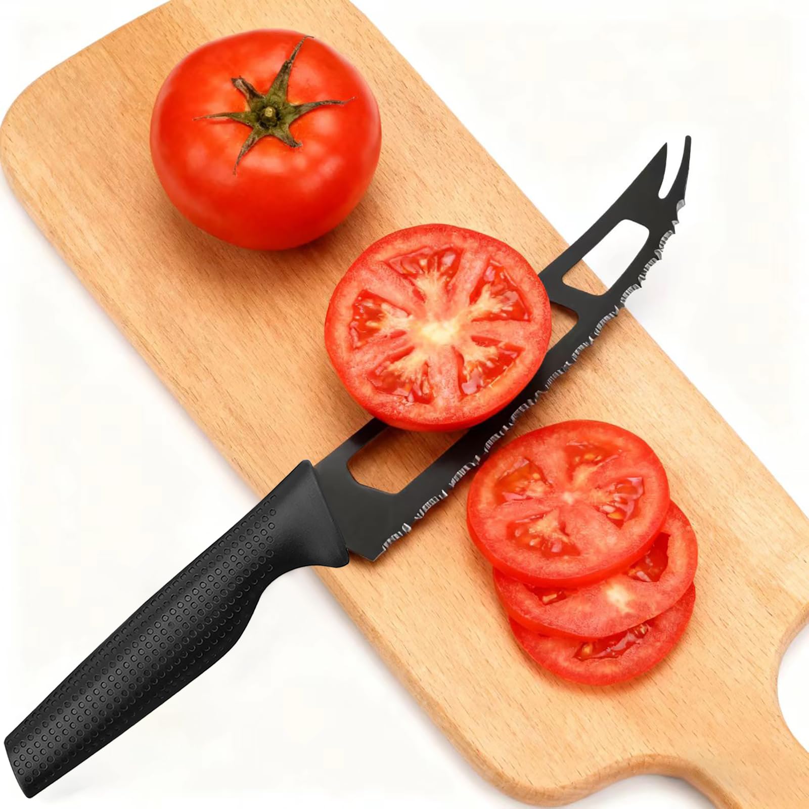 Black anti-oxidation film blade detail on knife