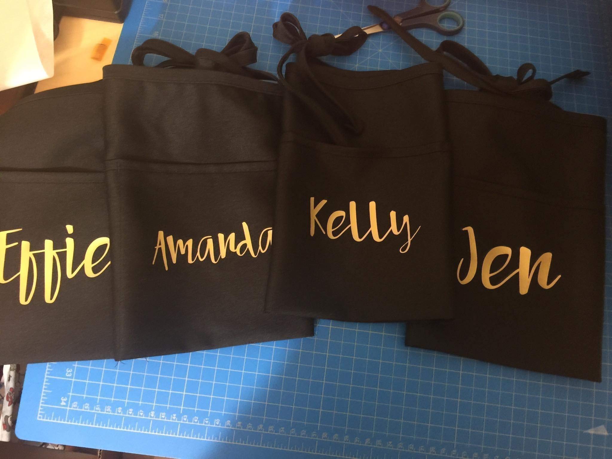 Solid name option on apron