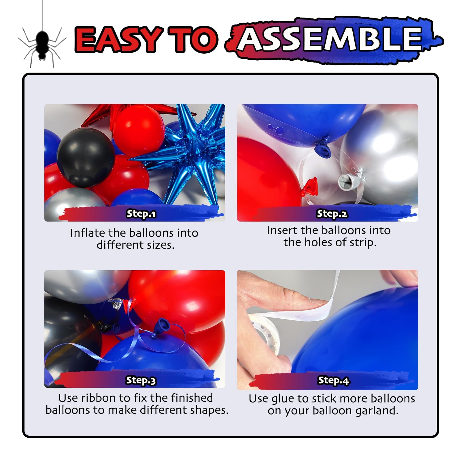 black balloons in 12in 10in 5in sizes for arch kit