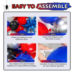 black balloons in 12in 10in 5in sizes for arch kit