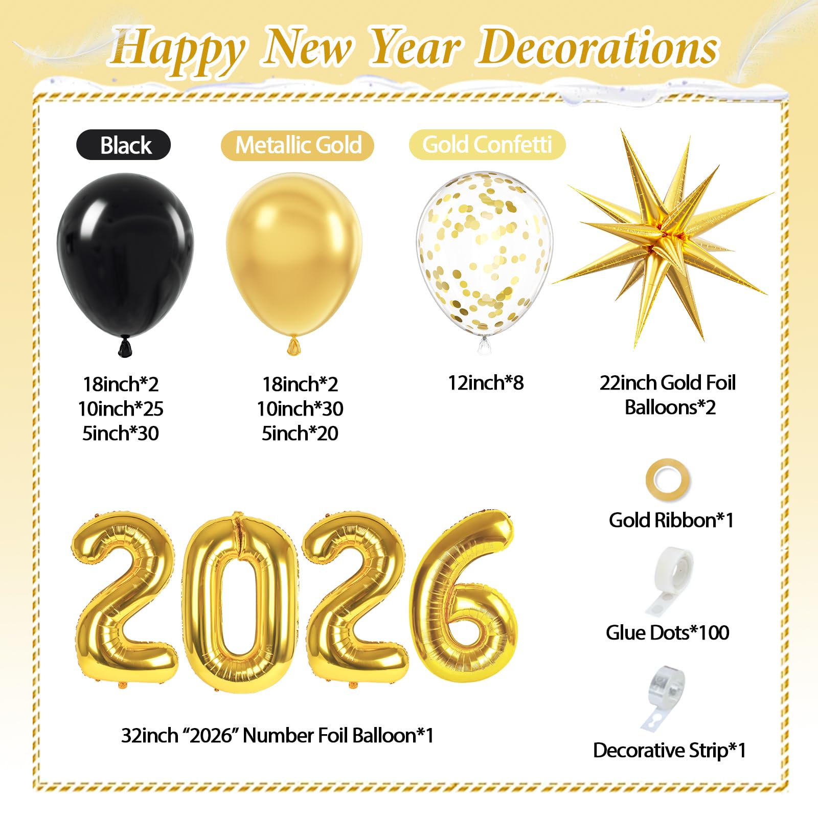 Black balloons 18inch bundle for 2026 kit