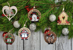 1/8 inch plywood ornament handmade in USA craft