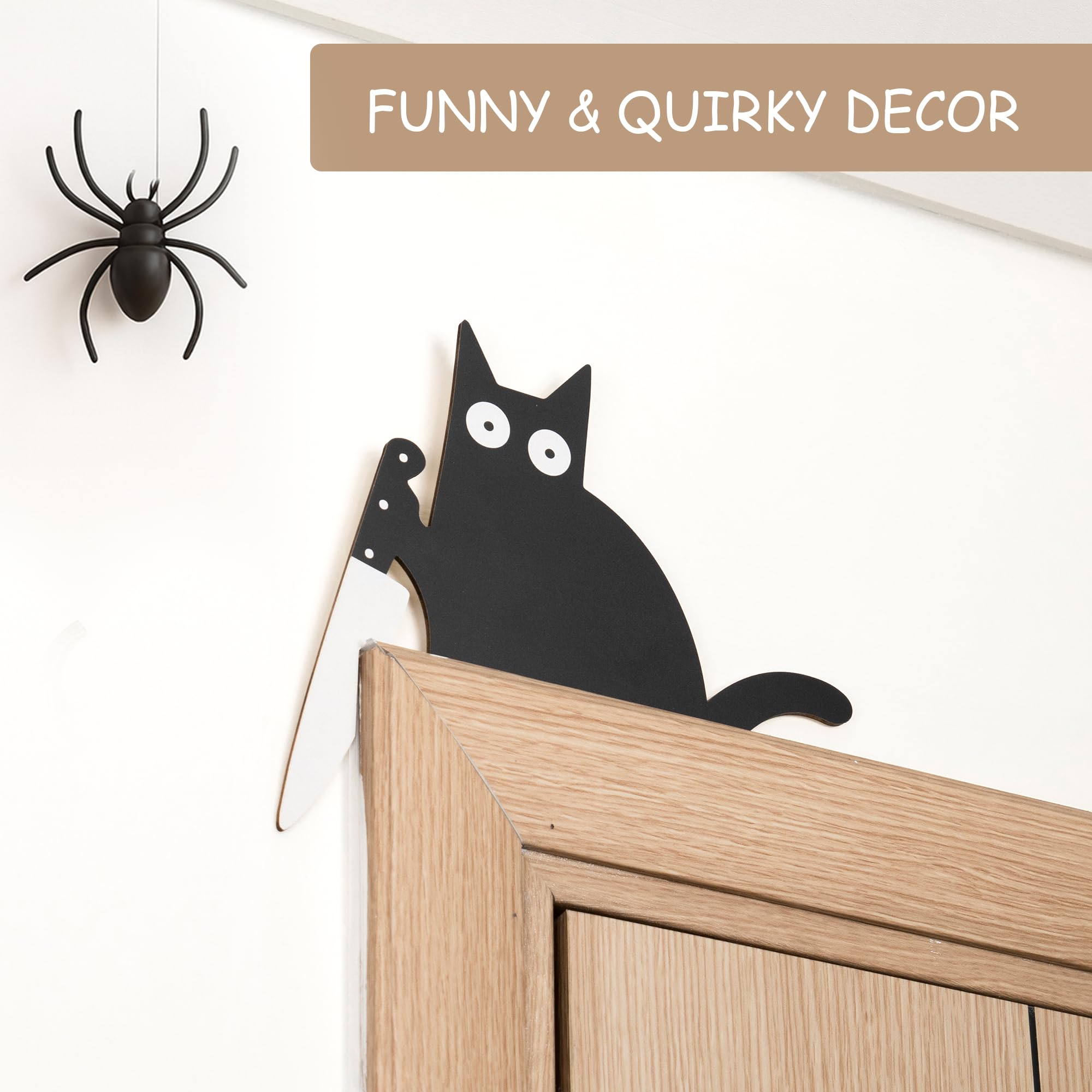 Black Cat Decor Halloween Wall Art wooden spooky wall art