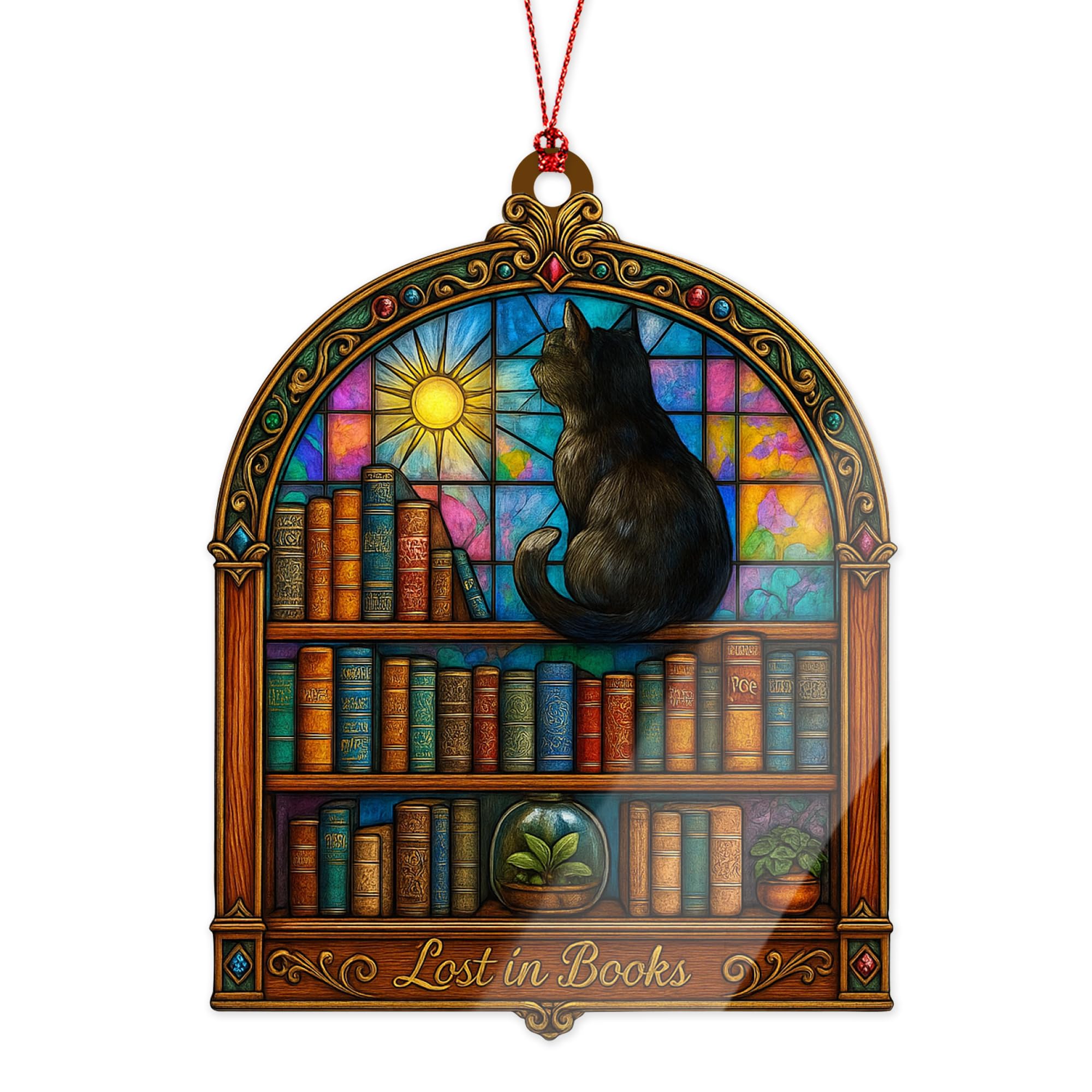 Black Cat Ornament on a Christmas tree