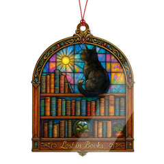 Black Cat Ornament on a Christmas tree