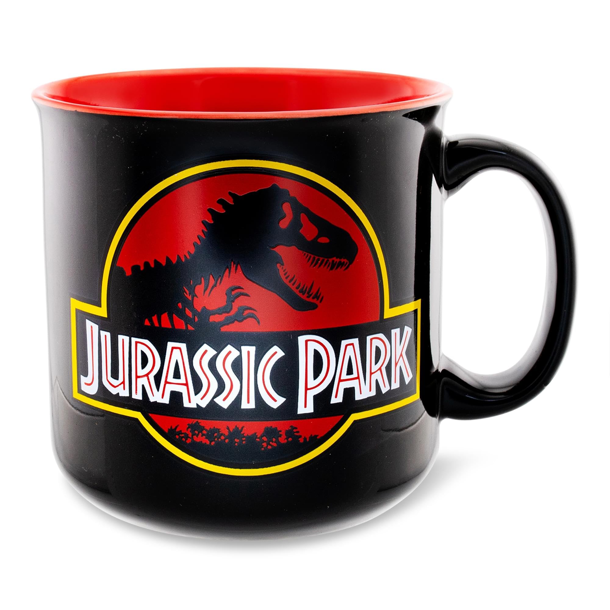 Black ceramic camper mug 20 ounce capacity