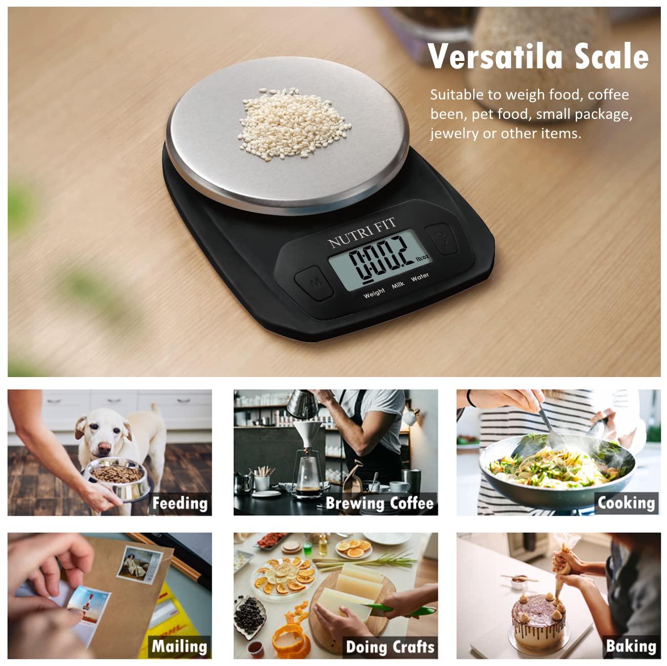 Black color compact kitchen scale alternative