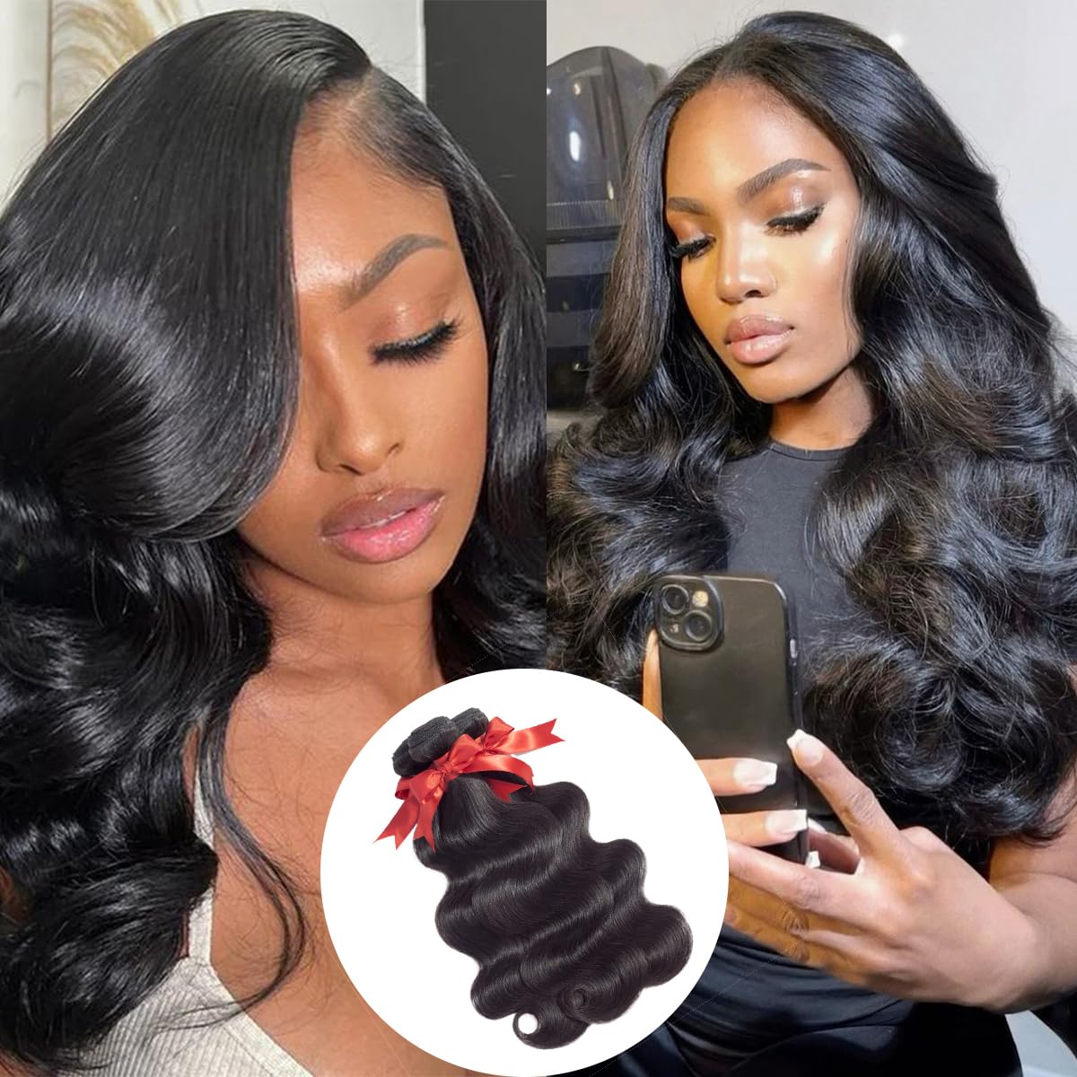 Black color bundles ready for styling product image