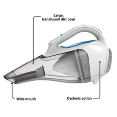 BLACK+DECKER dustbuster handheld vacuum HHVI315JO42 side view