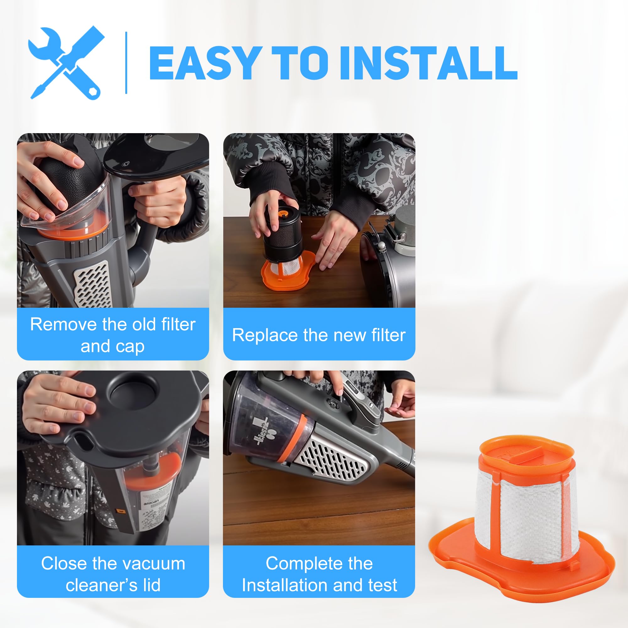Replacement filter for Black and Decker HHVK family