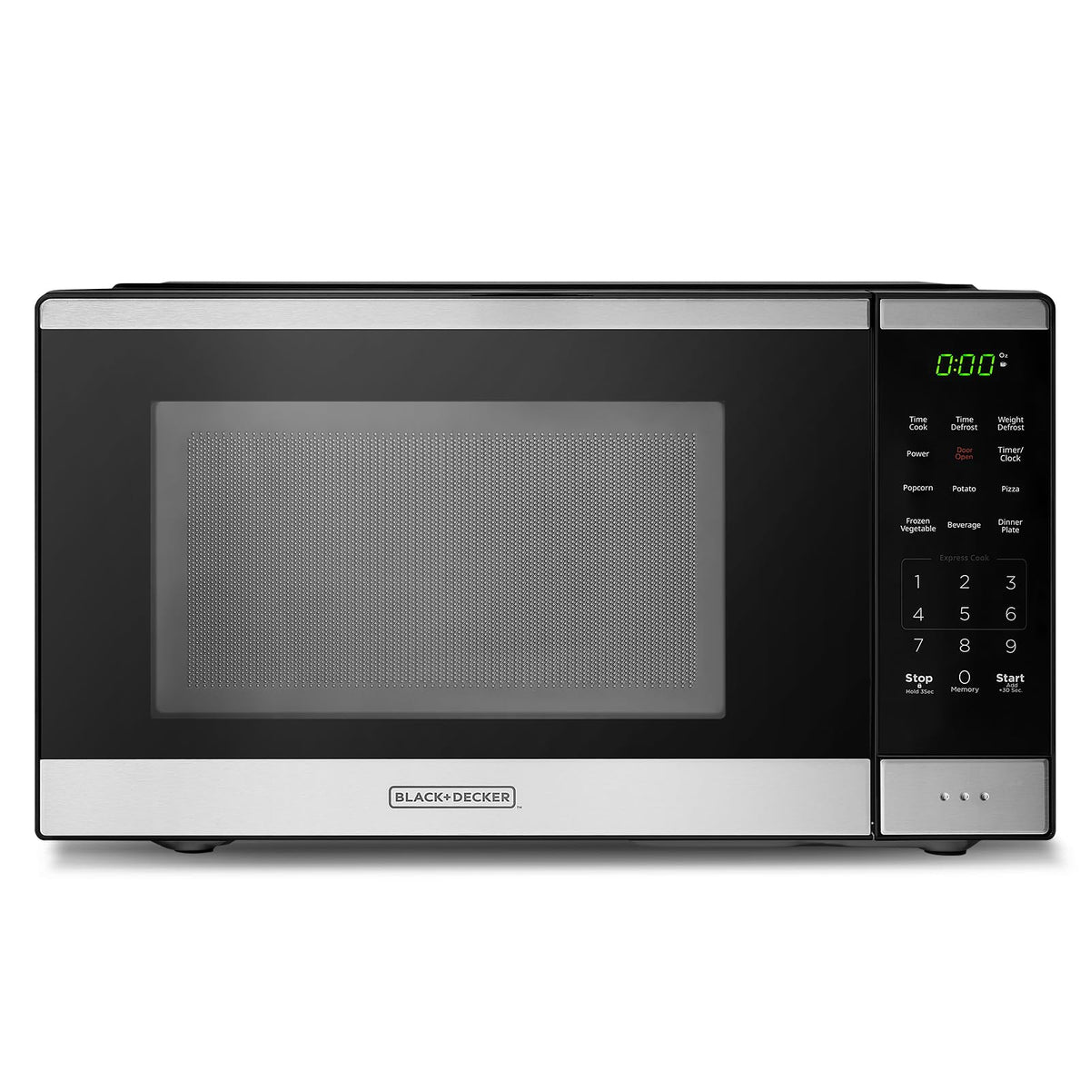 Black+Decker microwave 0.9 cu ft with digital panel