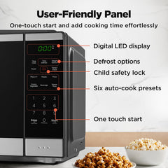 Two-step child lock safety on microwave
