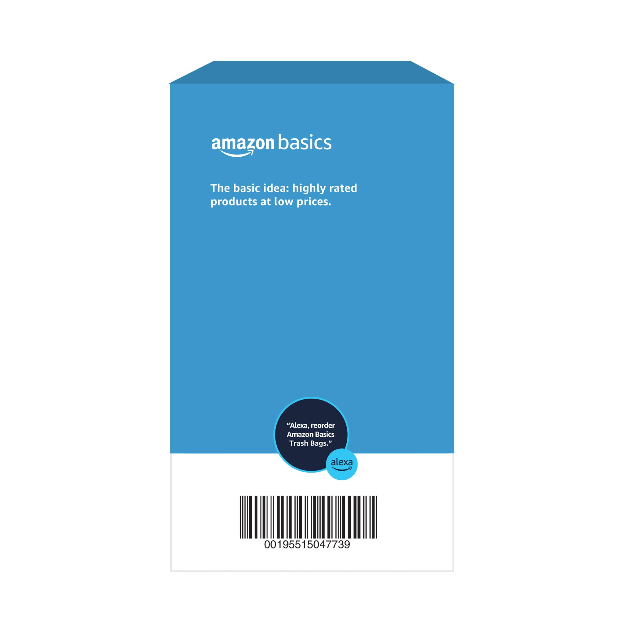 50 count Basics trash bag pack ready for use