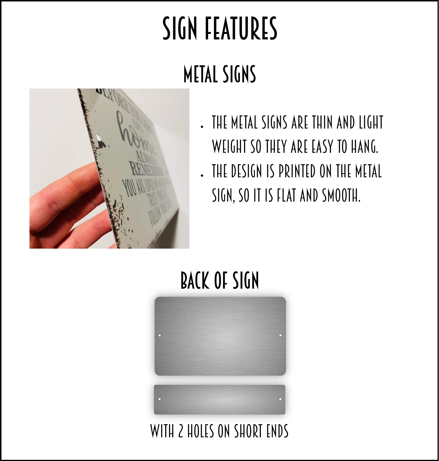 metal sign Please Rinse Sand And Dry Off Before Entering The House gloss print