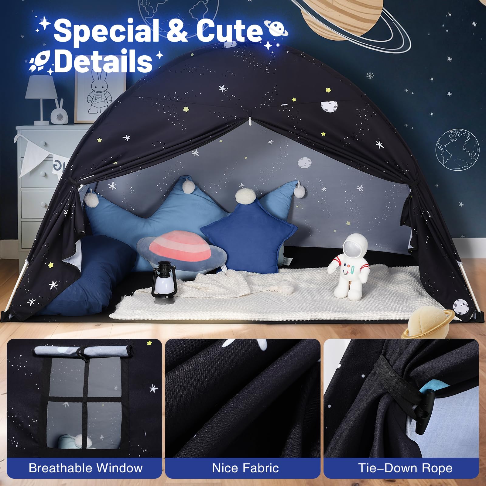 Black Galaxy color teepee tent by Sumbababy