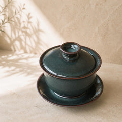 Moonface Gaiwan handcrafted in China artisan signed
