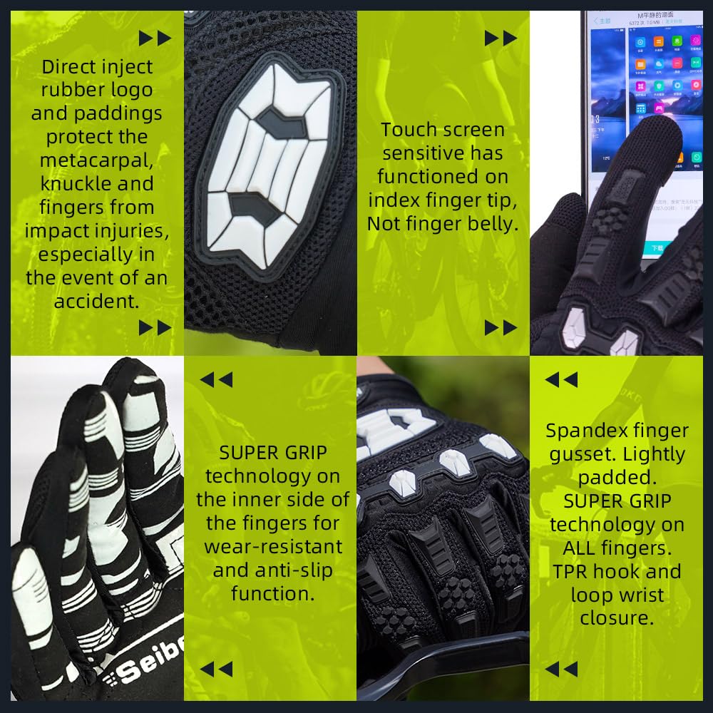 Seibertron racing gloves size M Black product image