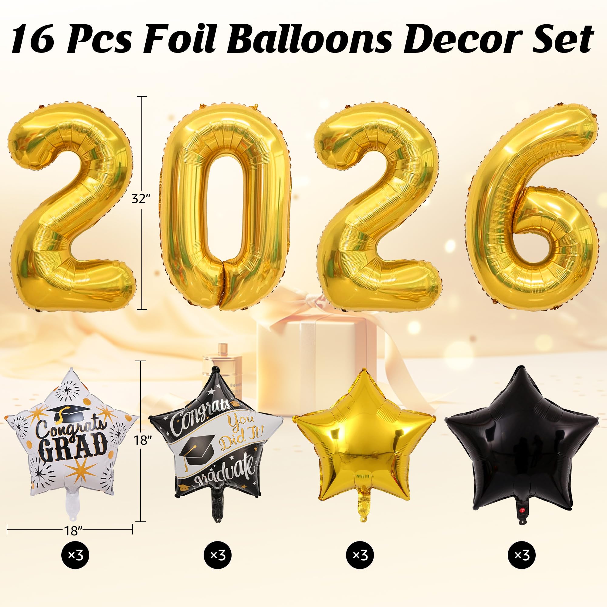 Congrats Grad and You Did It Graduate foil balloons