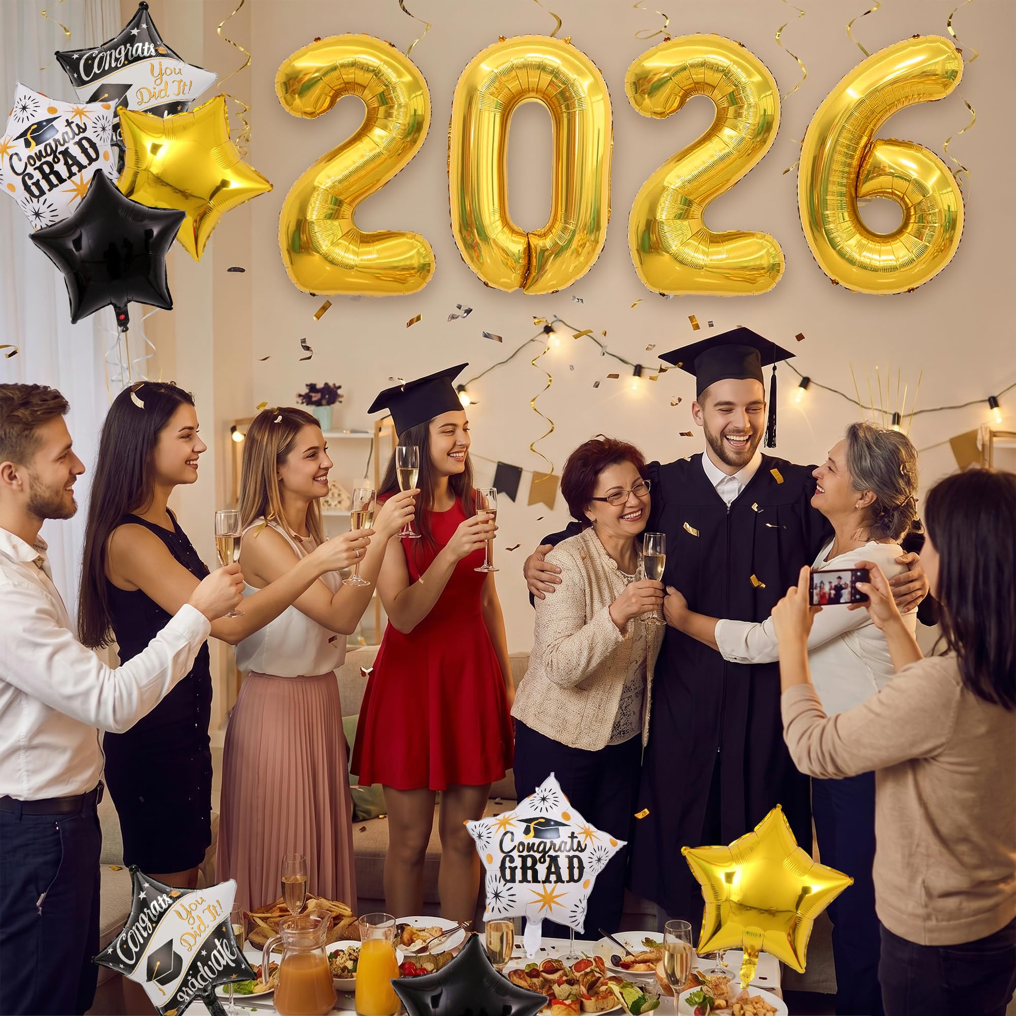 Premium leak-resistant foil balloons for graduation