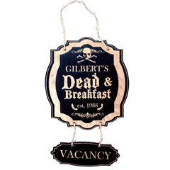 Dead and Breakfast door sign vacancy panel 6x2