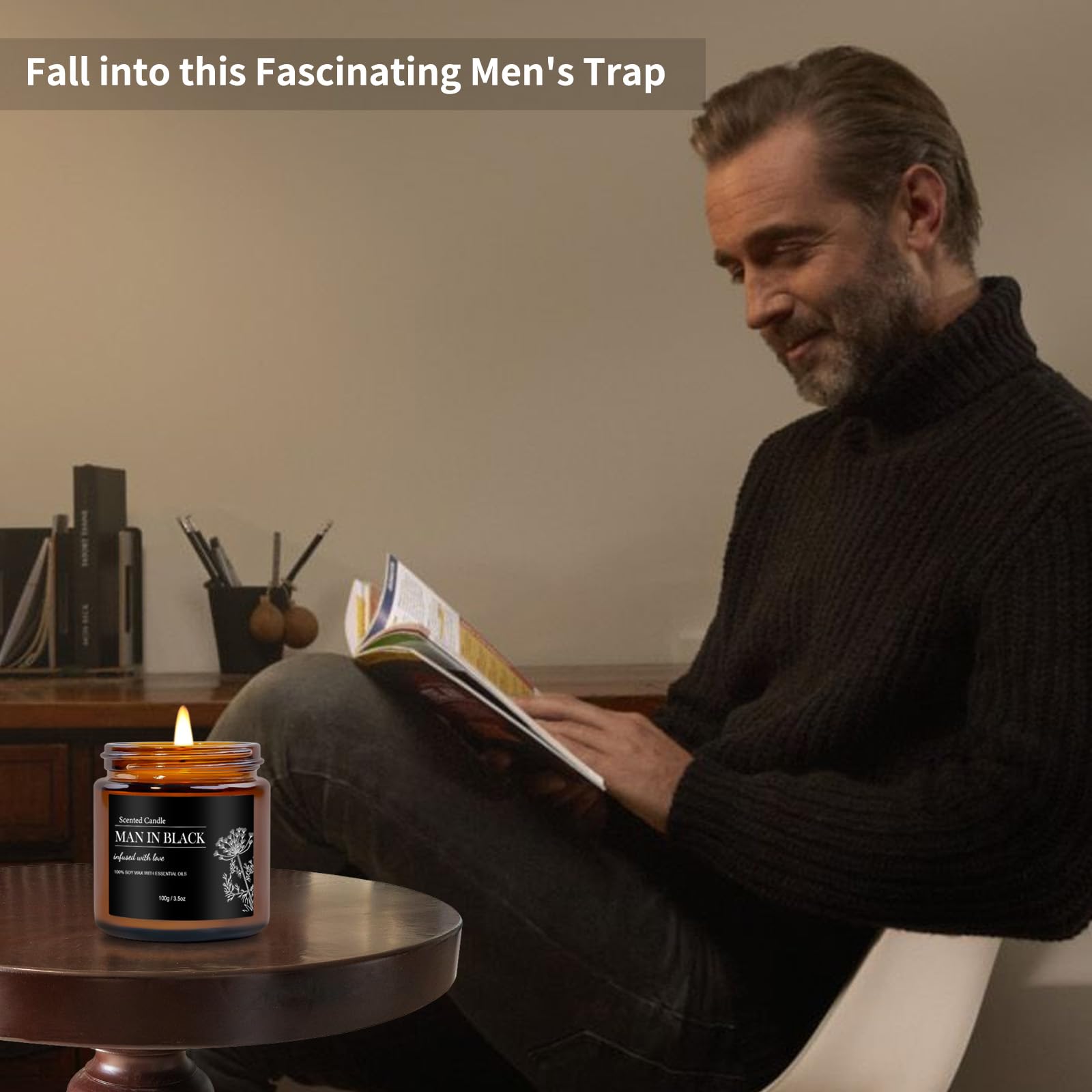 Six-pack soy wax candle with lead-free wick for home use