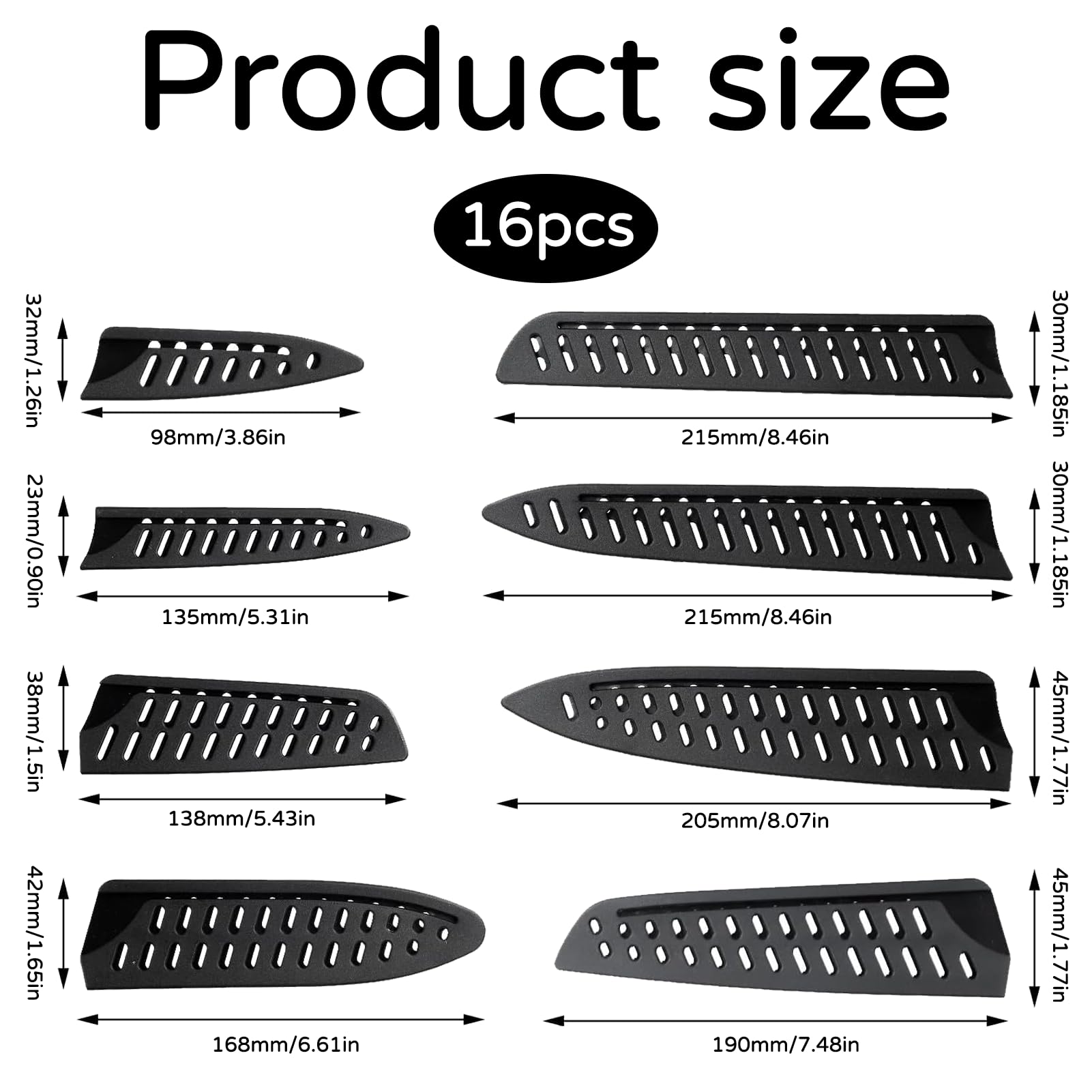 black knife covers sleeves for kitchen knives