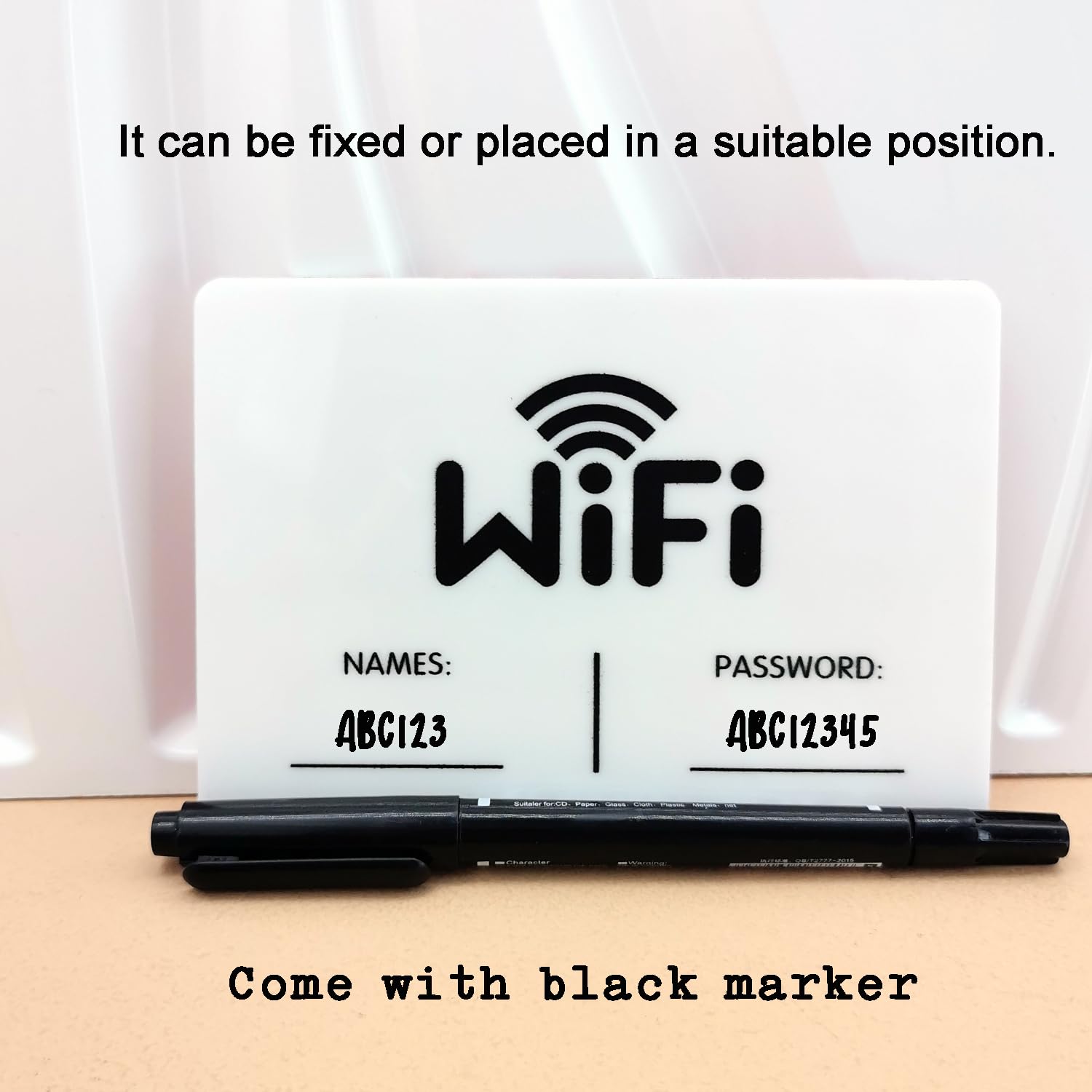 Magnetic wifi sign two pack for home or business