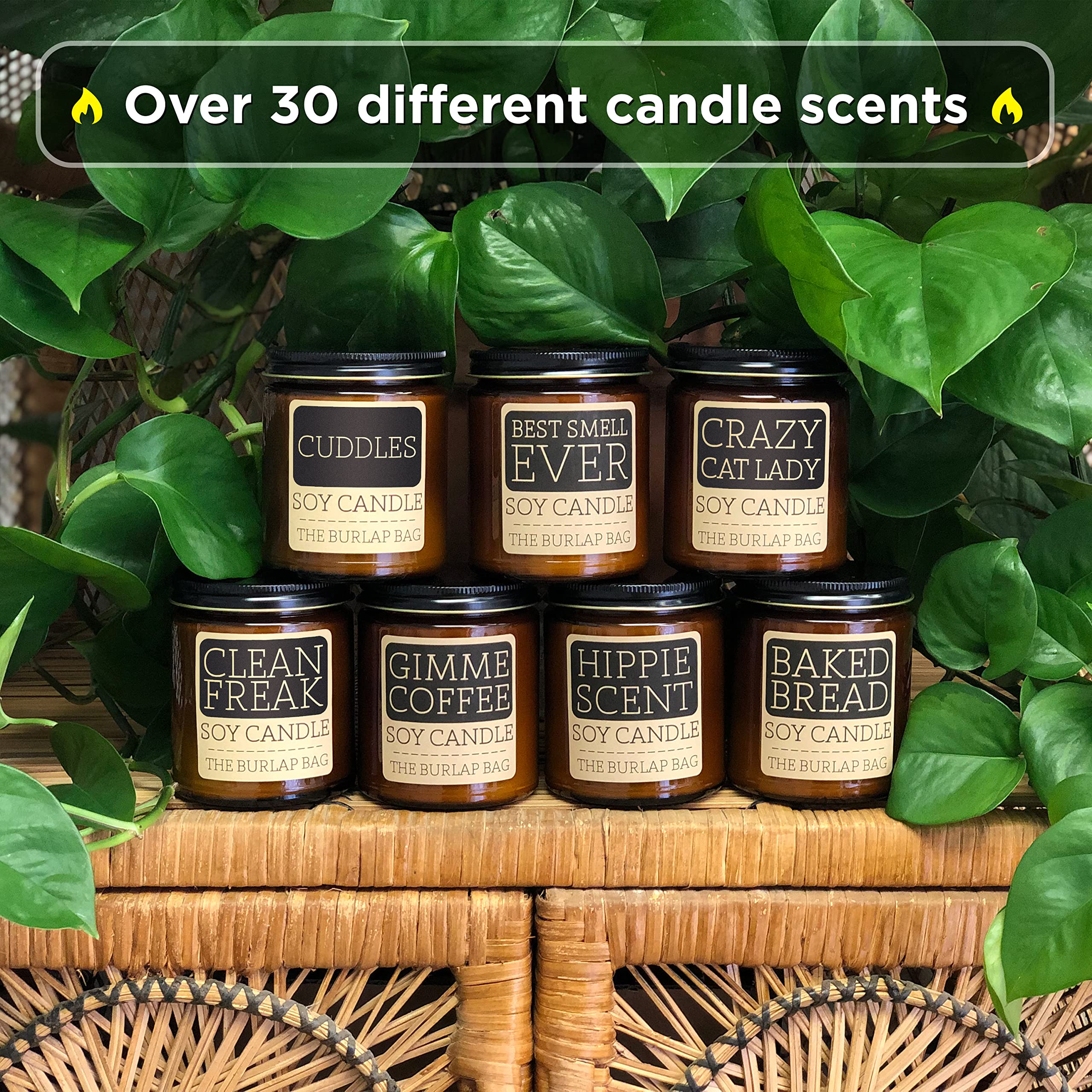 Burlap Bag product image 9oz soy candle brand