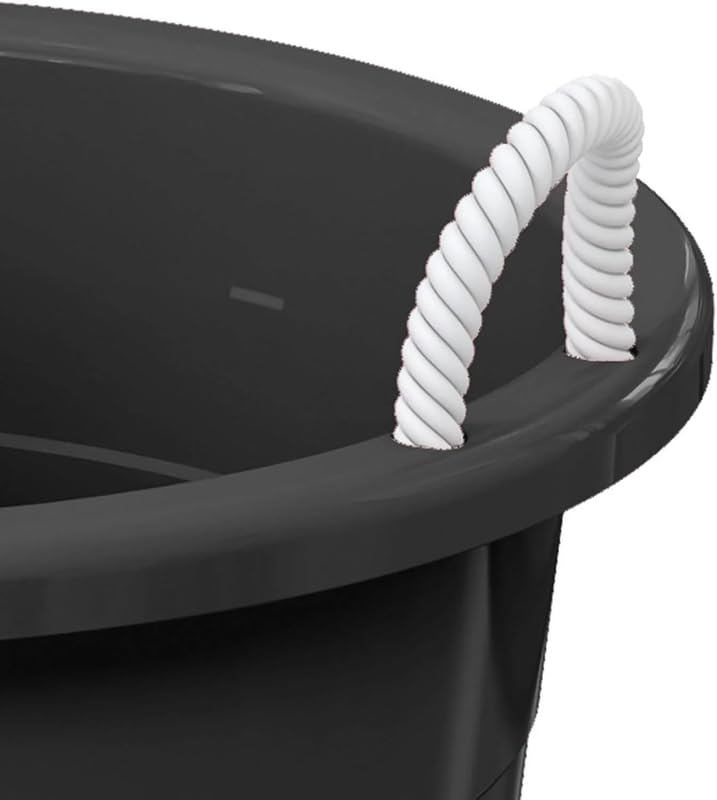 flexible lightweight plastic tub designed for easy carrying and nesting