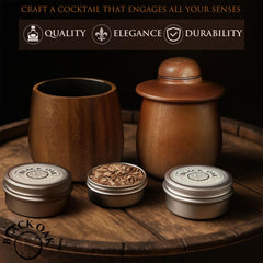Included 3 flavors smoker wood chips for infusing cocktails