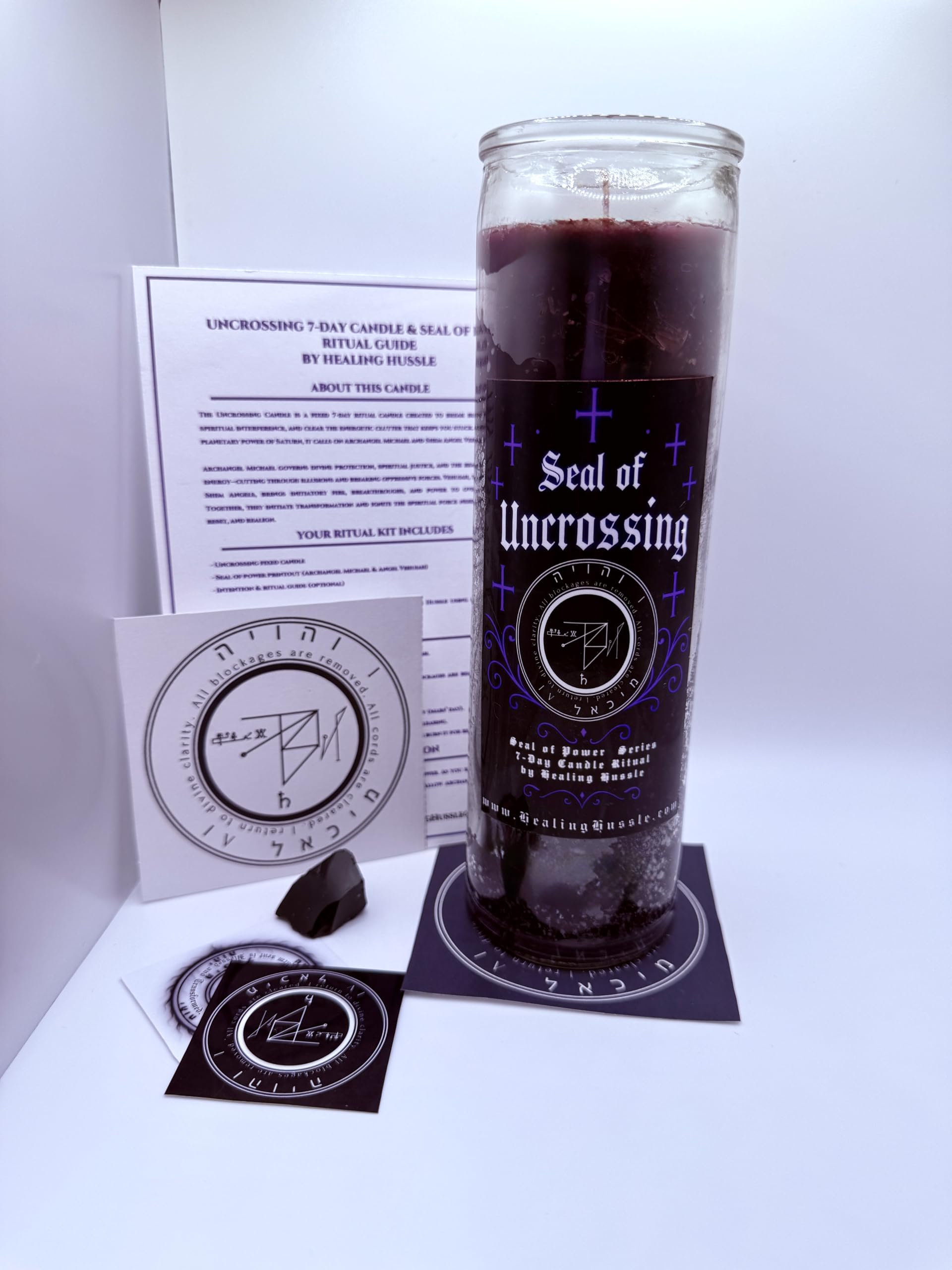 Amethyst purification and Obsidian grounding crystals