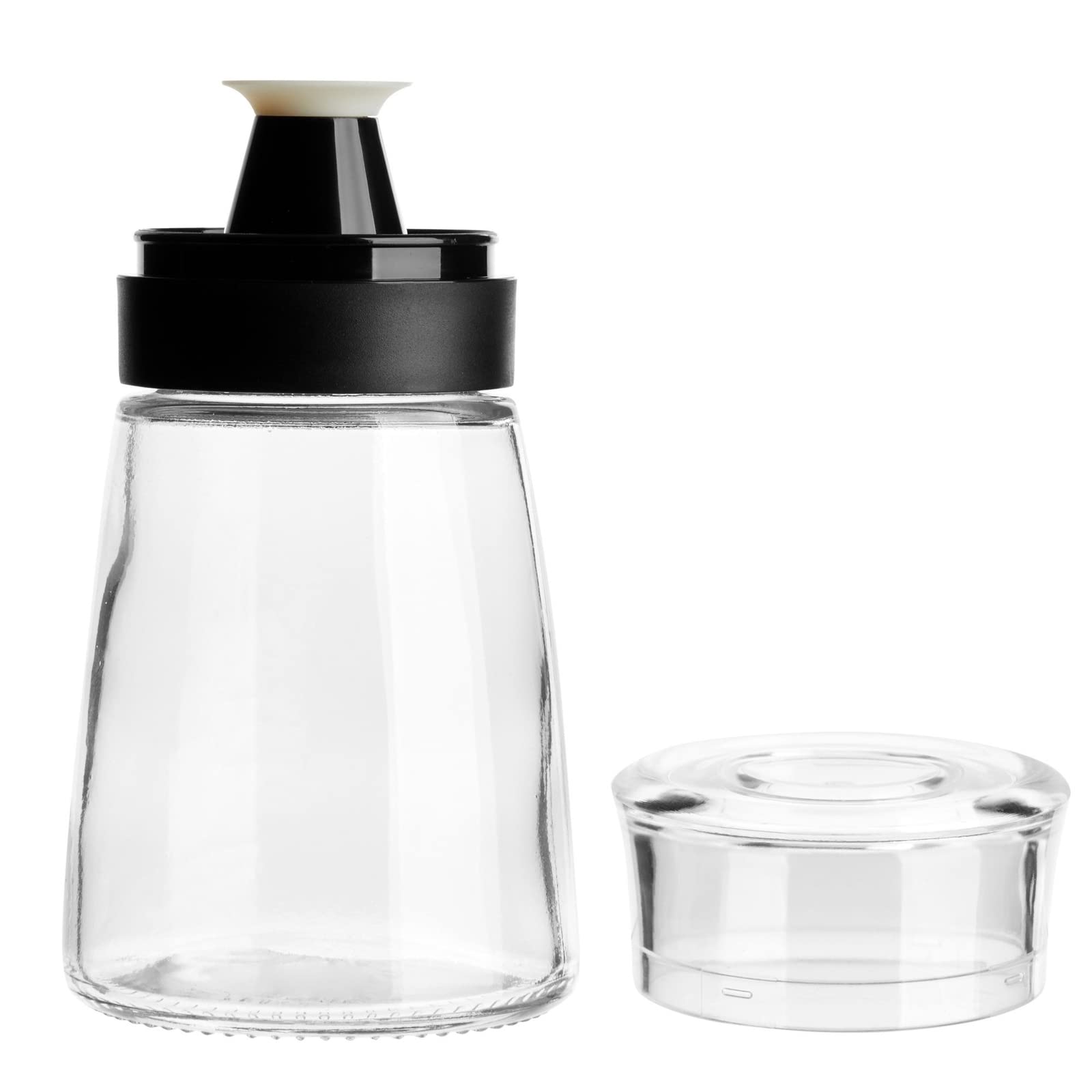 Juvale two-piece glass container set for dressings sauces