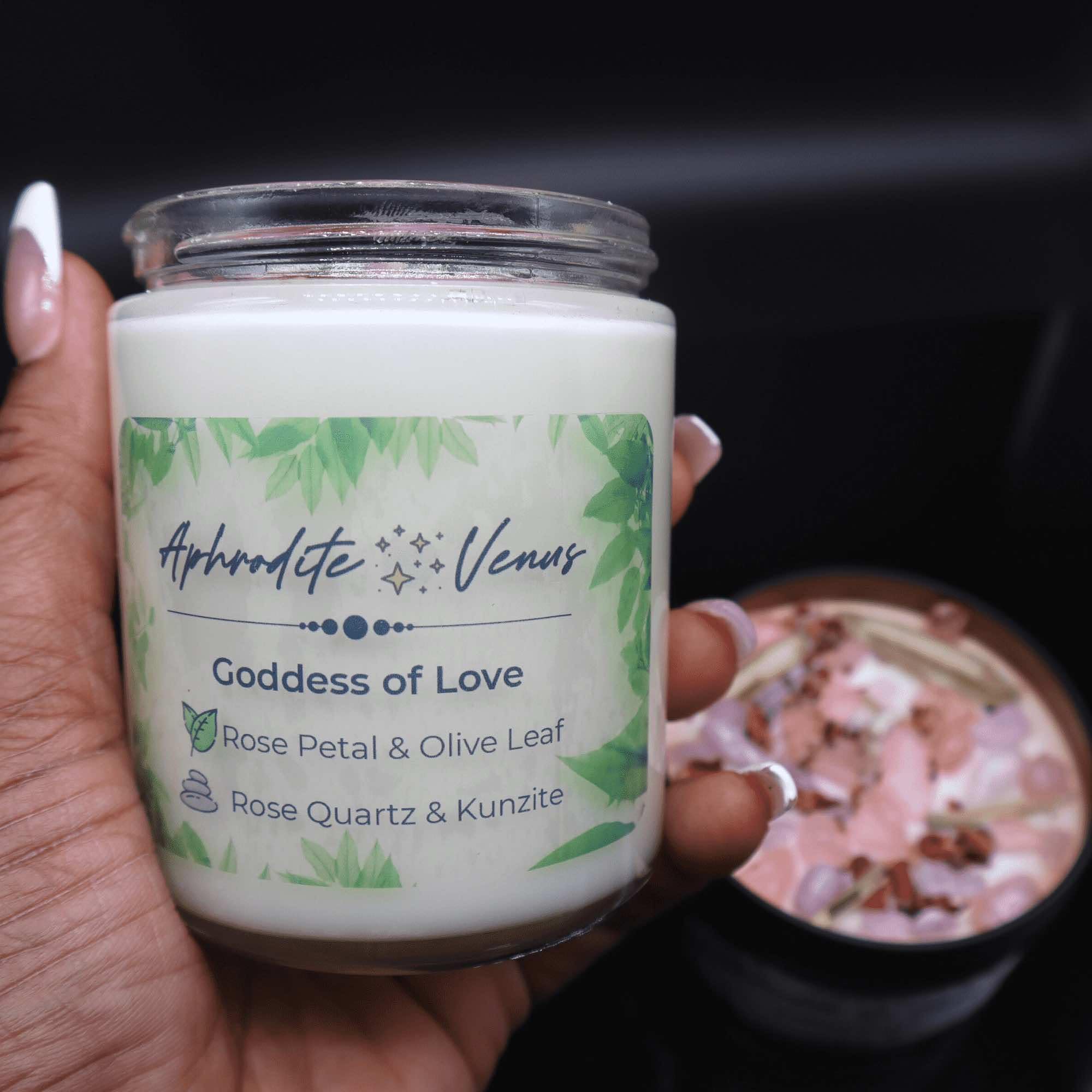 Black owned goddess candle alt view